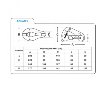 POKROWIEC NA MOTOCYKL Z KUFREM OXFORD ROZMIAR L AQUATEX NEW C