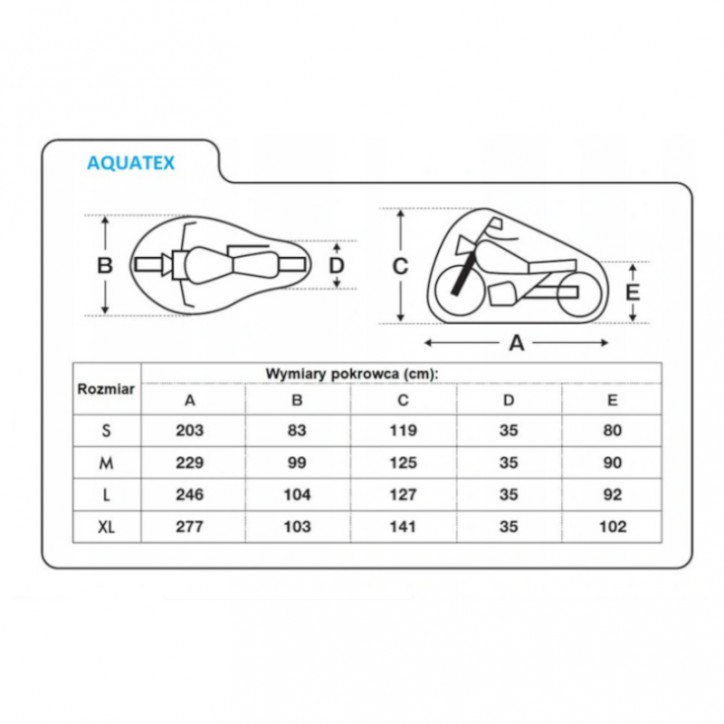 POKROWIEC NA MOTOCYKL Z KUFREM OXFORD ROZMIAR L AQUATEX NEW C