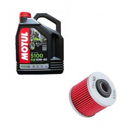 Olej Motul 5100 4T 10W40 4l + Filtr oleju KN-145