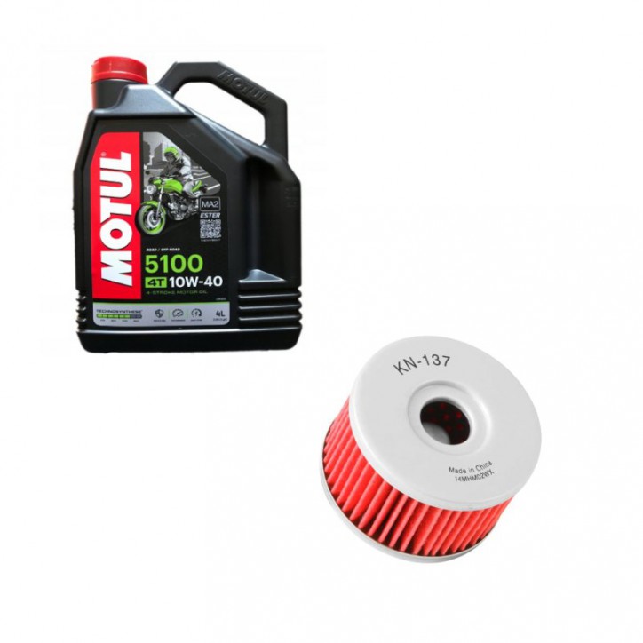 Olej Motul 5100 4T 10W40 4l + Filtr oleju KN-137