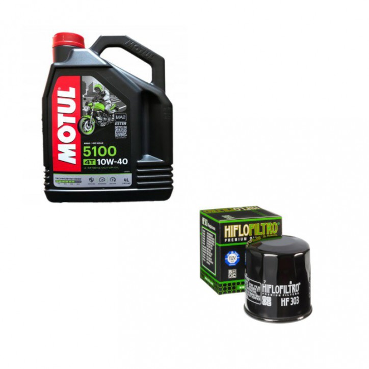 Olej Motul 5100 4T 10W40 4l + Filtr oleju HF303