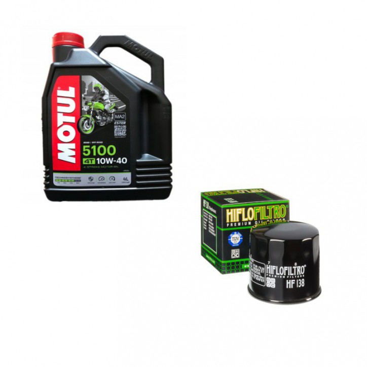 Olej Motul 5100 4T 10W40 4l + filtr oleju HF138