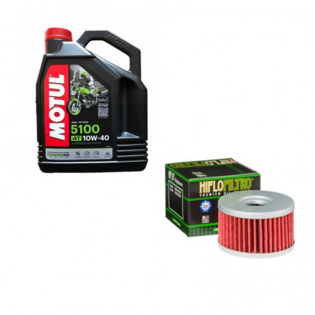 Olej Motul 5100 4T 10W40 4l + filtr oleju HF137